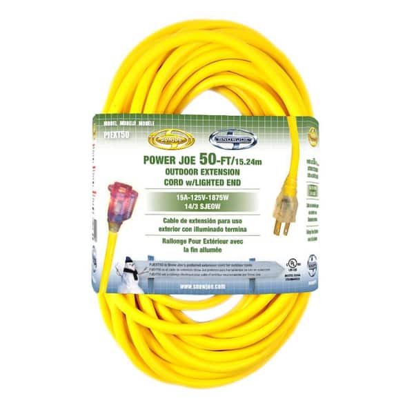 Snow Joe Power Joe 50 ft. High Visibility Low Temp Outdoor Extension Cord with Lighted End-DISCONTINUED