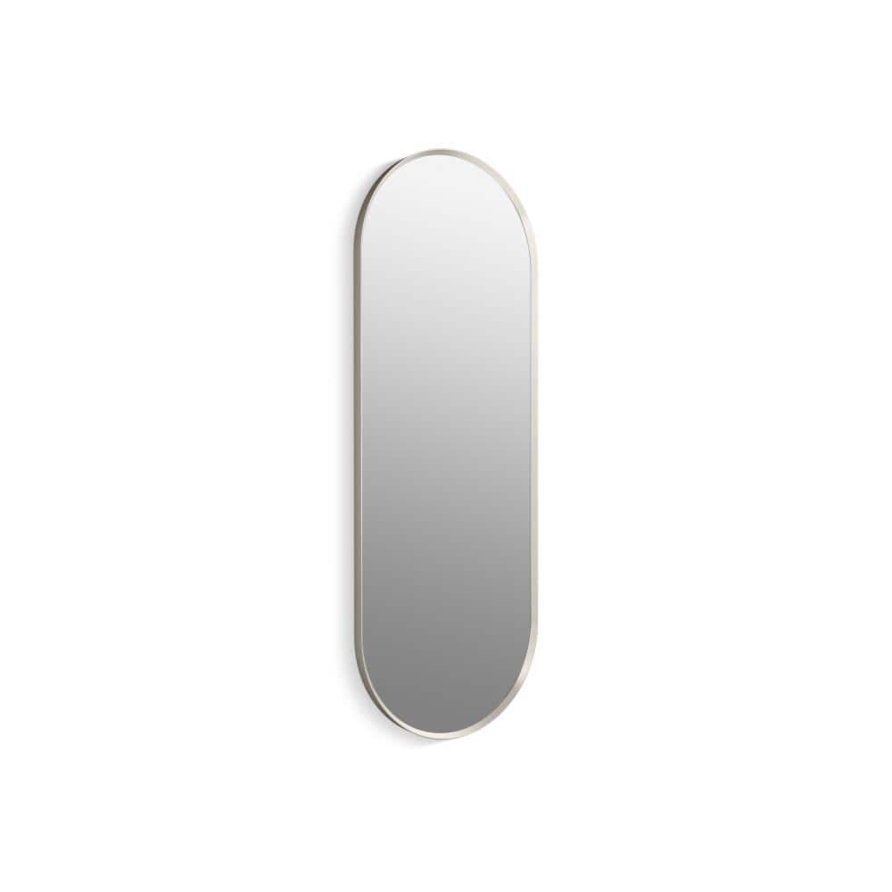 KOHLER Essential 22 in. X 60 in. Capsule Decorative Mirror in Brushed Nickel