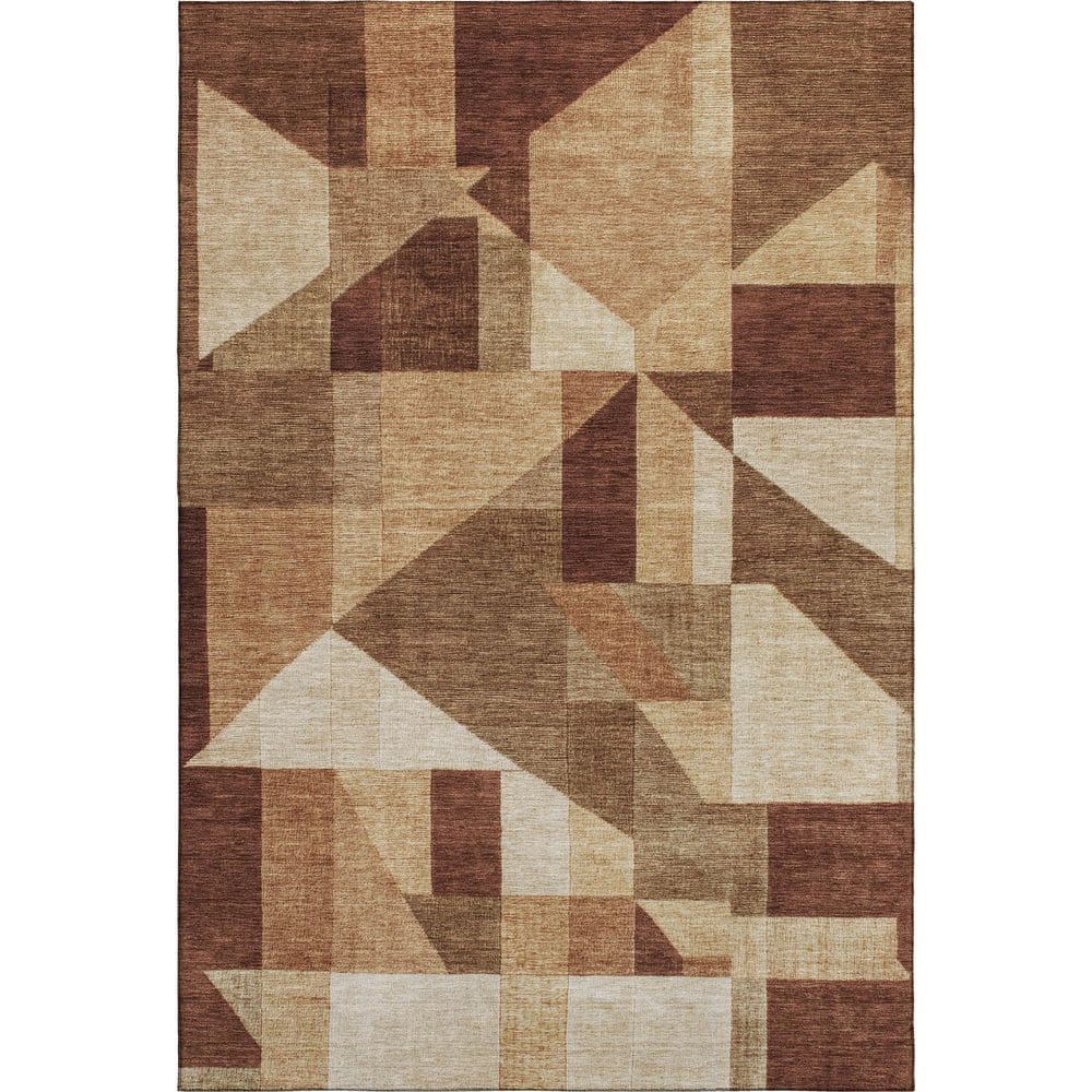 Mayfield Premium Machine Washable Abstract AMF2365 Paprika 3 ft. x 5 ft. Area Rug price history on PriceWatchPro