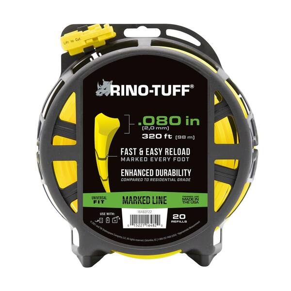 Rino-Tuff Universal Fit .080 in. x 320 ft. Pro Marked Replacement Line for Gas Corded and Cordless String Grass Trimmer/Lawn Edger