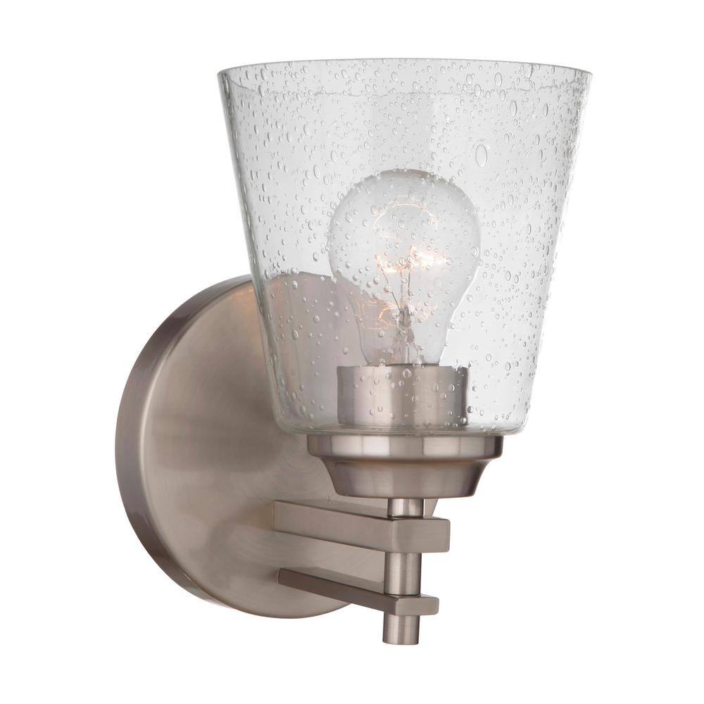 Classic 9.5'' Black Nickel Wall Sconce with Clear Bell Shade