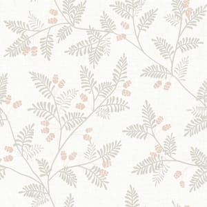 Ardell Botanical Beige Metallic Paper Wallpaper Sample