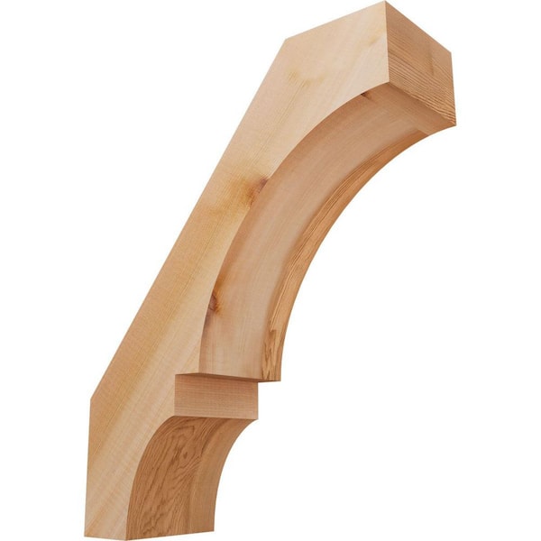Ekena Millwork 5 1/2"W x 16"D x 20"H Balboa Smooth Knee Brace, Western Red Cedar