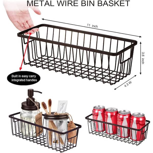Small Wire Storage Basket Set Of 6