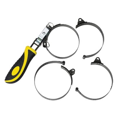 4-in-1 Swivel Handle Oil Filter Wrench Set 2-3/8 in. to 4-3/8 in. Dia.