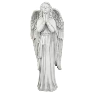 13.5 in. H Divine Guidance Praying Angel Medium Garden Statue