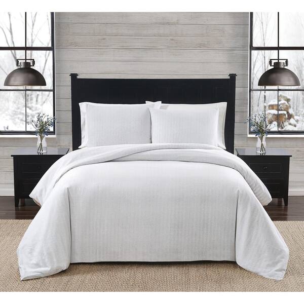 London Fog 2 Piece White And Grey, Grey Duvet Cover Twin Xl