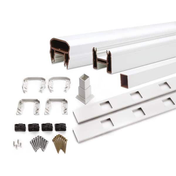 Unbranded Trex Transcend 6 ft. Rail and Baluster Kit Stair 36 in. Rail Height White Composite (Actual Size: 67-1/2 in.)