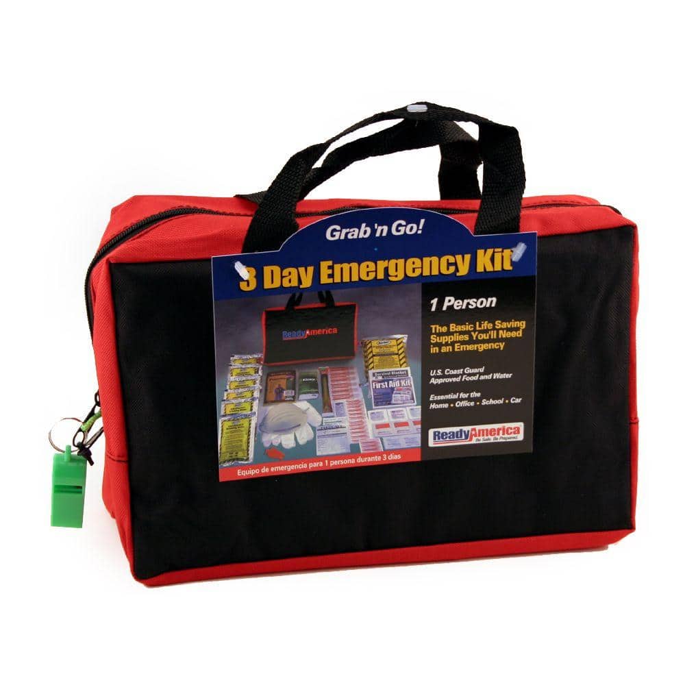 Ready America 1-Person 3-Day Emergency Kit with Tote 70080 The Home Depot