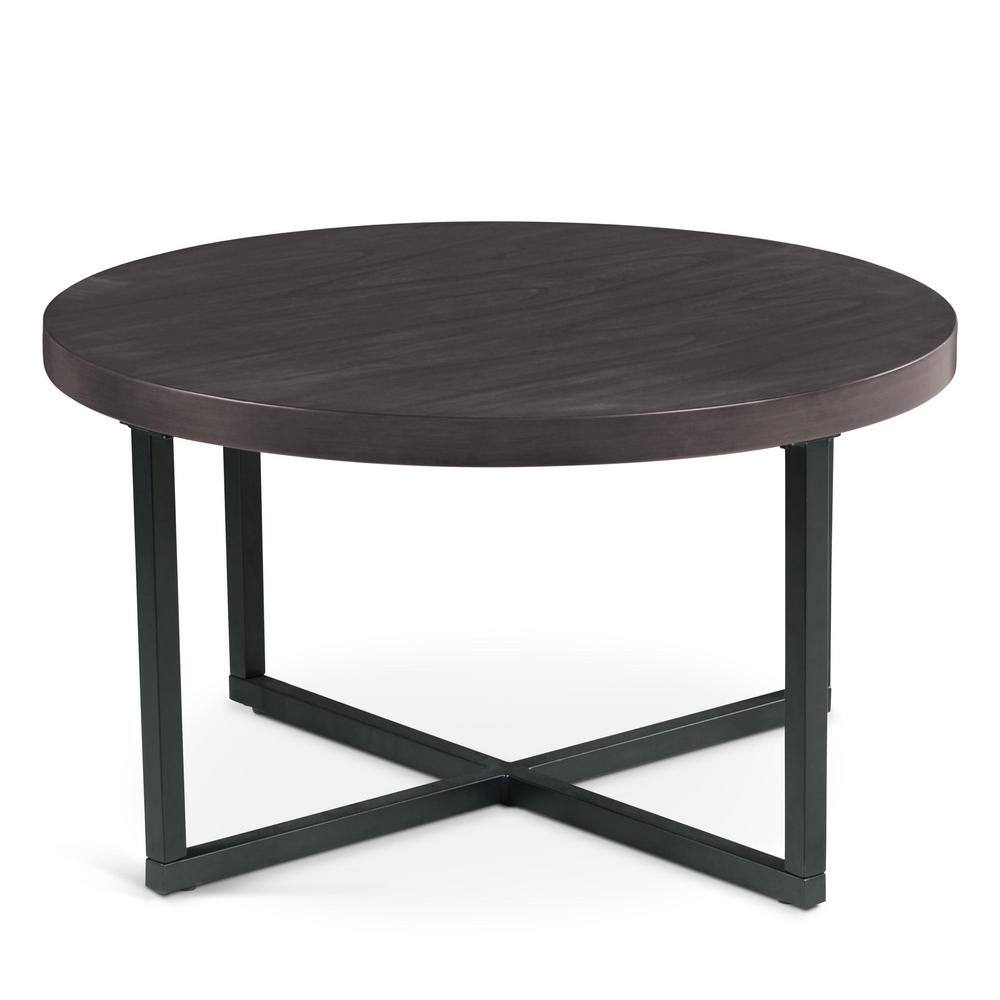 Yukon Dark Brown Wood Coffee Table with Stools