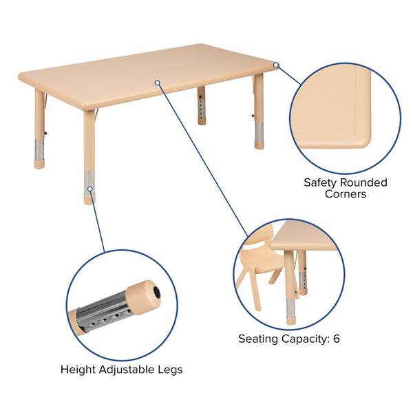 adjustable height kids table