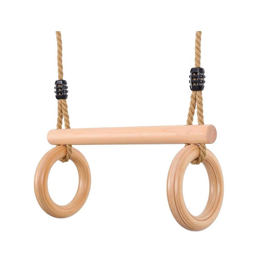 Solid Wood Trapeze Swing Bar with Upgraded Buckle and Rope for Indoor/Outdoor Swing Set, Ideal for Kids Play and Fitness price history on PriceWatchPro