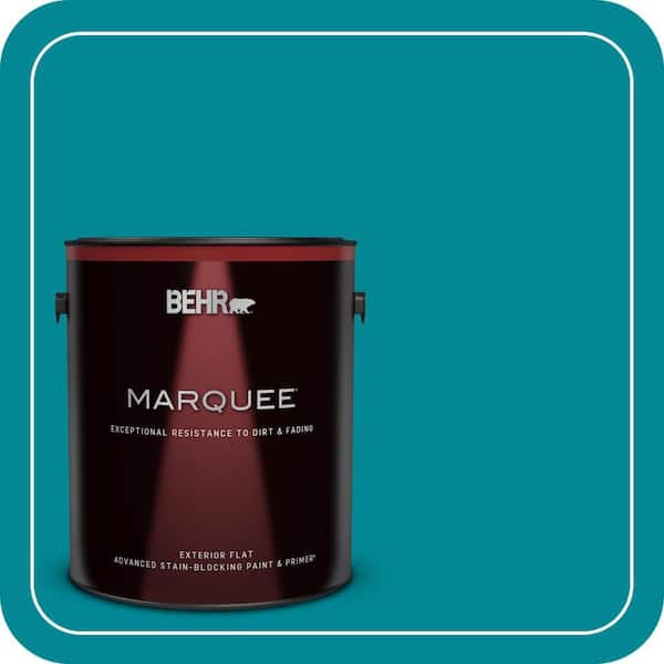 BEHR MARQUEE 1 gal. Home Decorators Collection #HDC-SM16-06 Blue Slushie Flat Exterior Paint & Primer