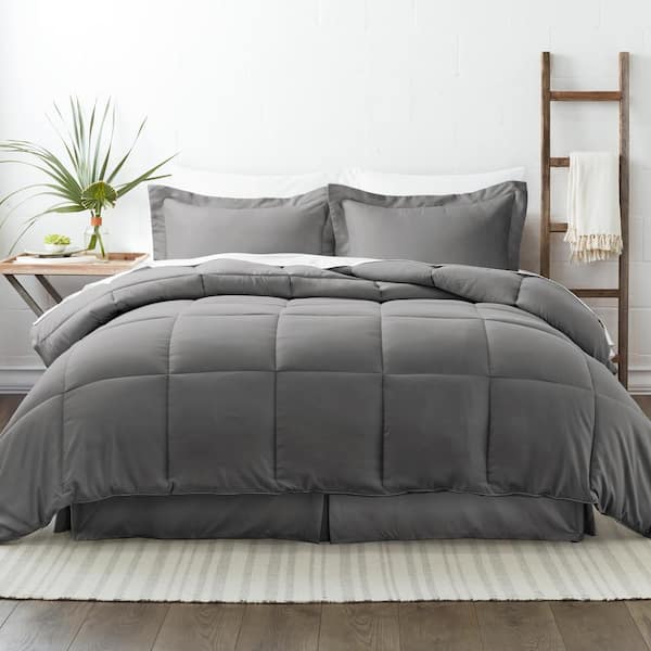 8 Pcs Comforter Flat & Fitted Sheets Set Brushed Microfiber | Legacy Decor
