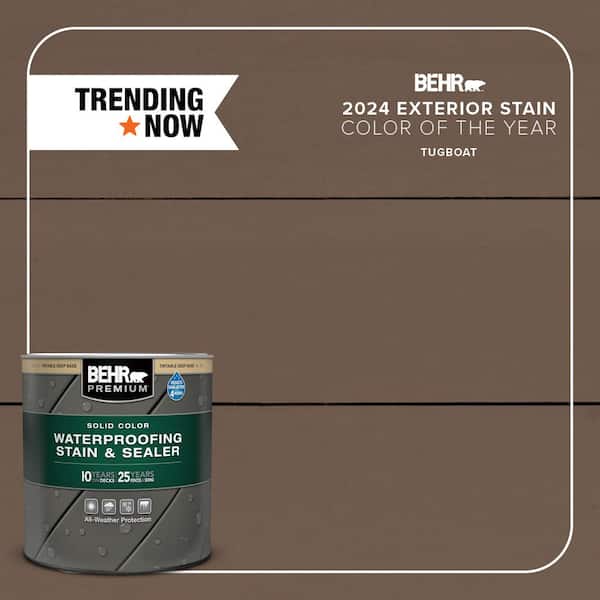 1 qt. #SC-141 Tugboat Solid Color Waterproofing Exterior Wood Stain and Sealer