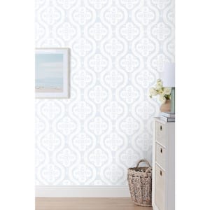 Chateau Sky Blue Non-Pasted Wallpaper Roll (Covers Approx. 52 sq. ft.)