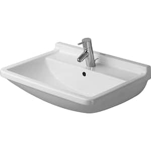 Starck 3 25.63 in. Rectangular Bathroom Sink in White