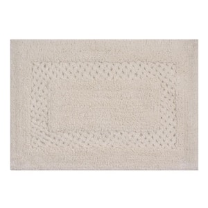 Classy 100% Cotton Bath Rugs Set, 17 in. x24 in. Rectangle, Ivory