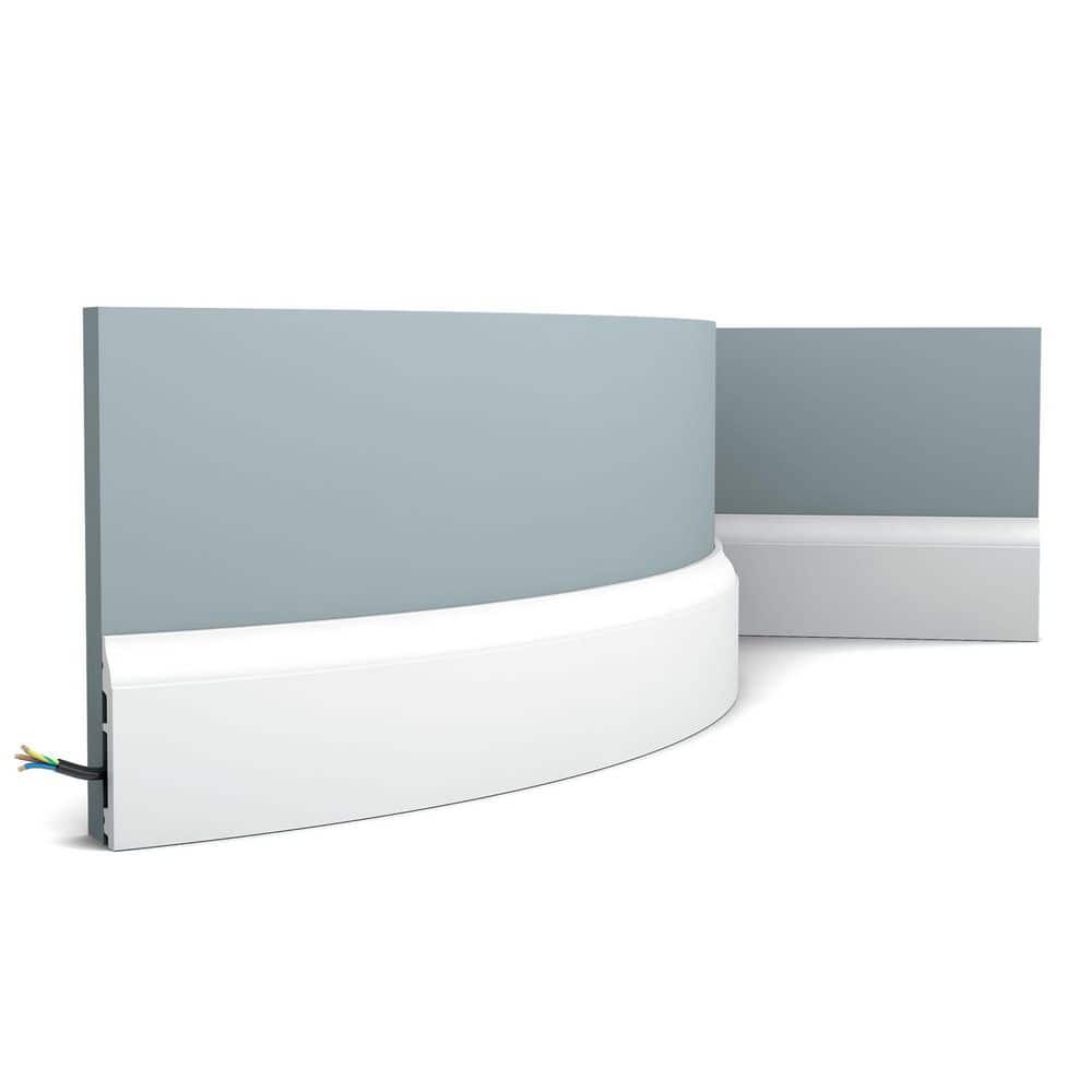 78-Inch Primed White Flexible Polyurethane Baseboard Moulding
