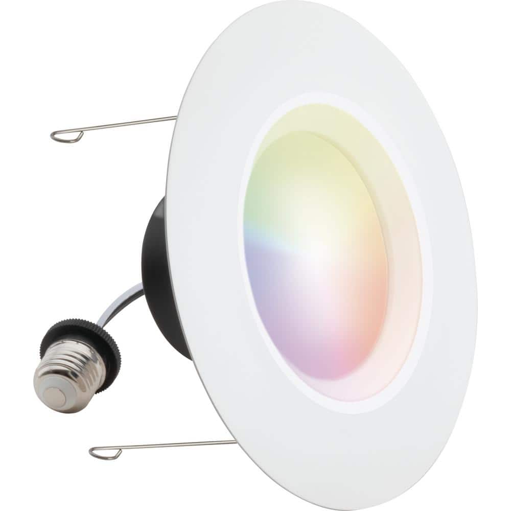 Matte White Aluminum Smart LED Retrofit Downlight Kit, 5-6 Inch, 4 Pack