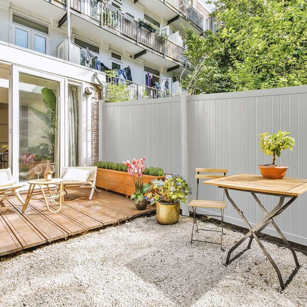 4 in. x 4 in. x 8 ft. White Vinyl Ivory Fence Post