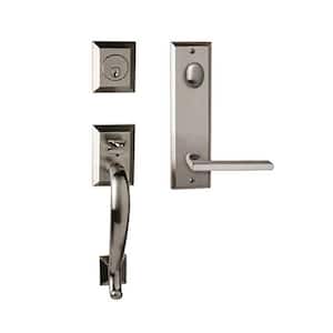 Bravura 913 Savannah Entry Handleset with Left Handed Lever Interior in Polished Chrome Finish