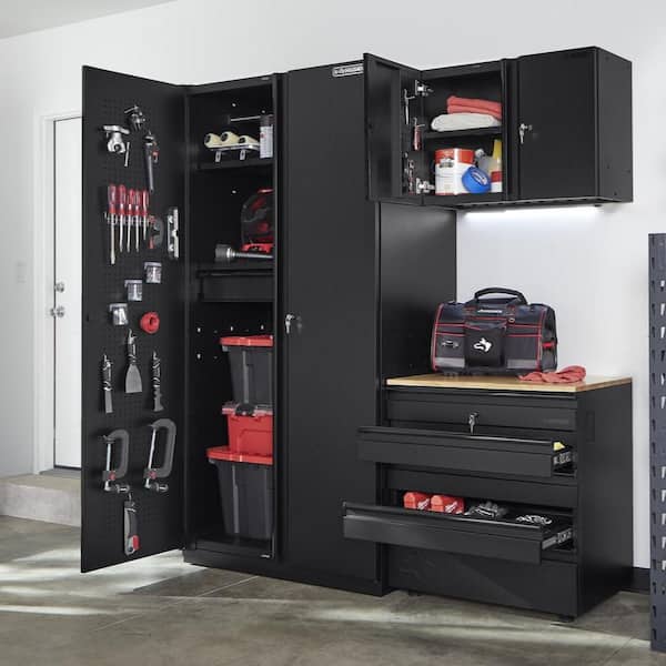 Husky 3-Piece Extra Wide Heavy Duty Welded Steel Garage Storage System