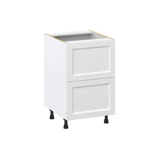 J COLLECTION Alton 33 in. W x 24 in. D x 34.5 in. H Painted White Shaker Assembled Base Kitchen Cabinet with a Drawer
