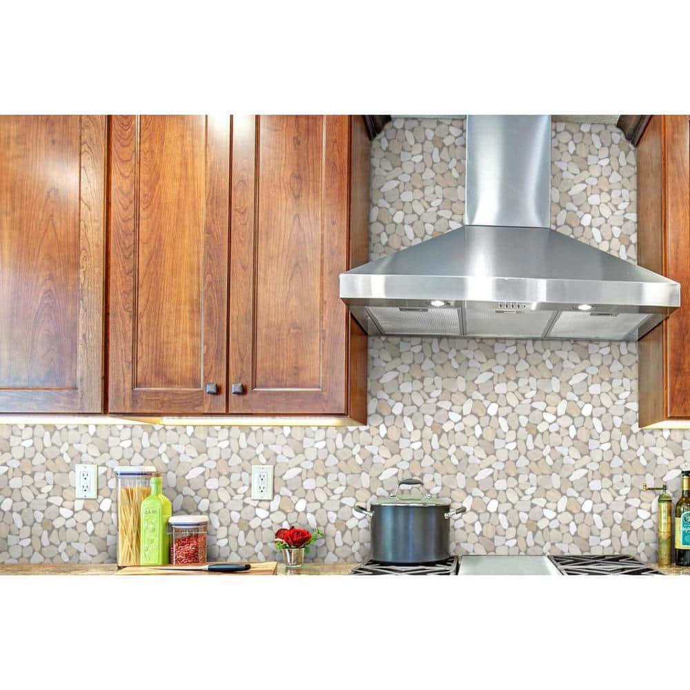 Summer Pebble Stone 12x12 Natural Mosaic Tile