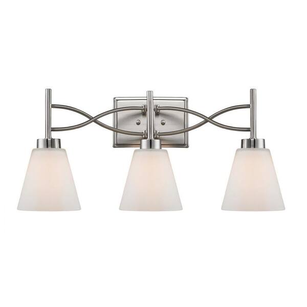 Unbranded Leyden Collection 3-Light Pewter Bath Vanity Light