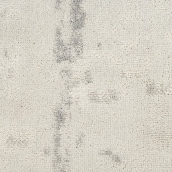 8 ft. x 10 ft. Gray and Ivory Abstract Power Loom Area Rug
