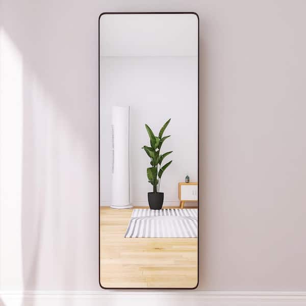 22 in. W x 65 in. H Rectangle Framed Black Mirror Full Length