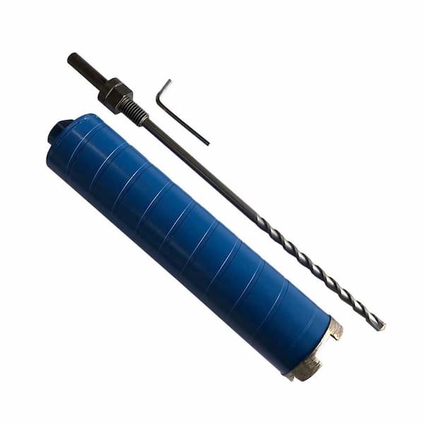 2-1/4 in. Dry Diamond Core Drill Bit for Brick and Block, 9.5 in. Drilling Depth, 1/2 in. Chuck Pilot Bit Adapter