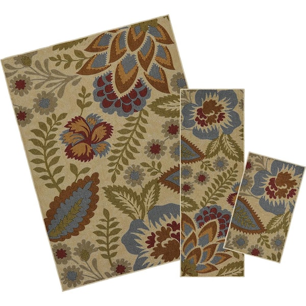 Mohawk Home Crewel Floral Spice 5 ft. x 7 ft. Area Rug
