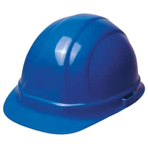 Omega II 6 Point Nylon Suspension Slide-Lock Cap Hard Hat in Blue