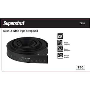 240 in. Coil Cush-A-Strip Black Pipe Strap (Strut Fitting)