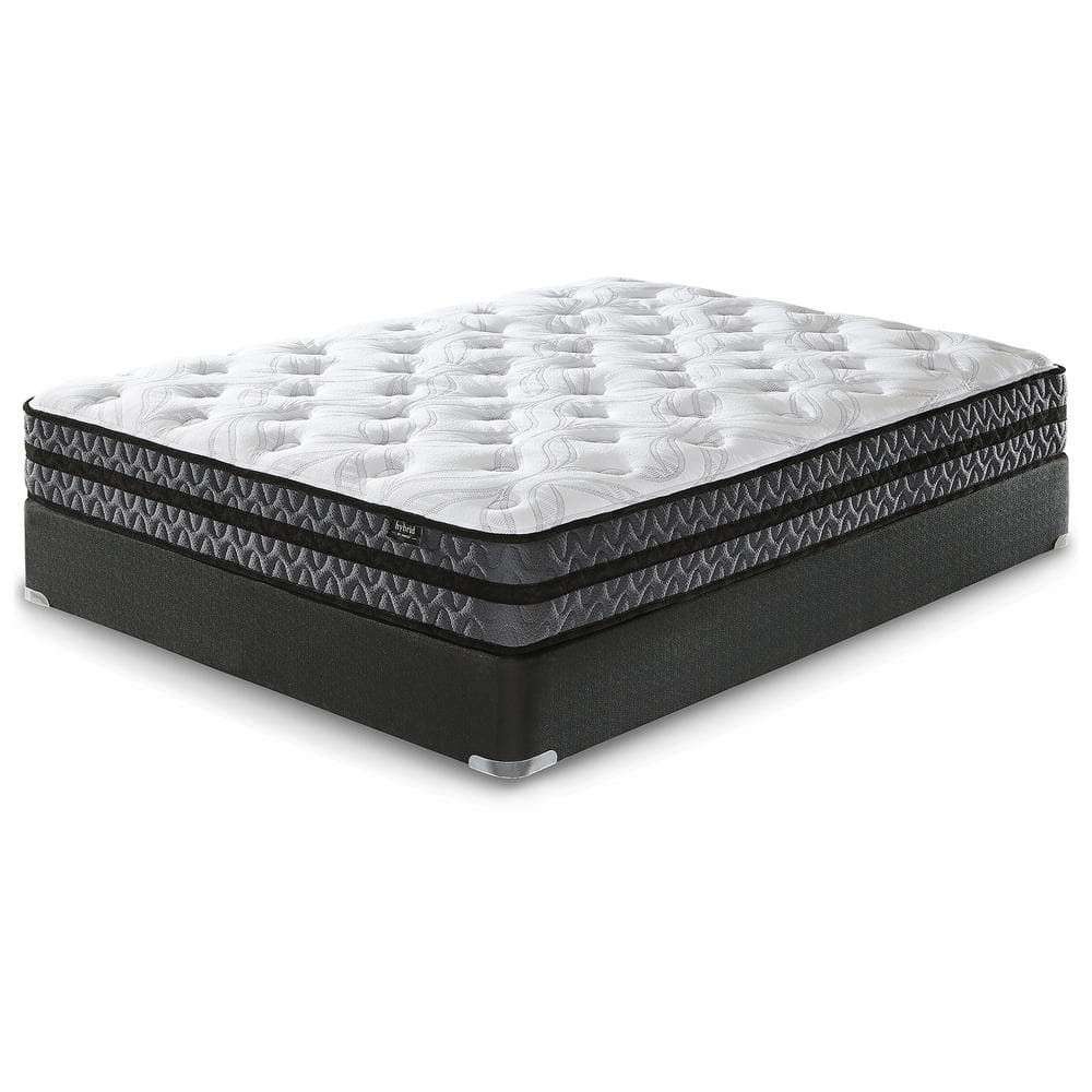 King 10" White Gel Memory Foam Innerspring Mattress