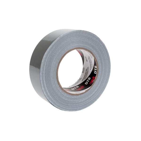 All Purpose Duct Tape DT8, Silver, 48 mm x 54.8 m, 8 mil, 24 Roll/Case, Individually Wrapped Conveniently Packaged