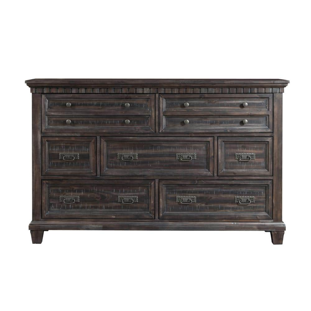 Shop Elements Elation 7 Drawer Dresser in Gray ET600DR