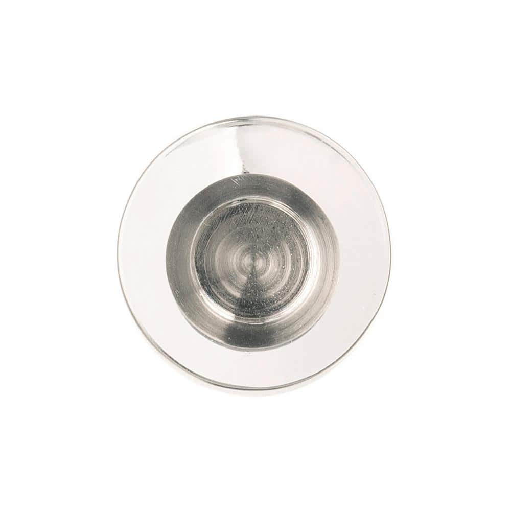 1.25" Clear Acrylic and Nickel Modern Mushroom Knob