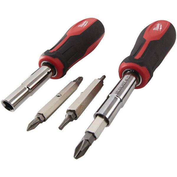 Milwaukee - 11-in-1 Multi-Tip Screwdriver with Square Drive Bits (2-Pack)