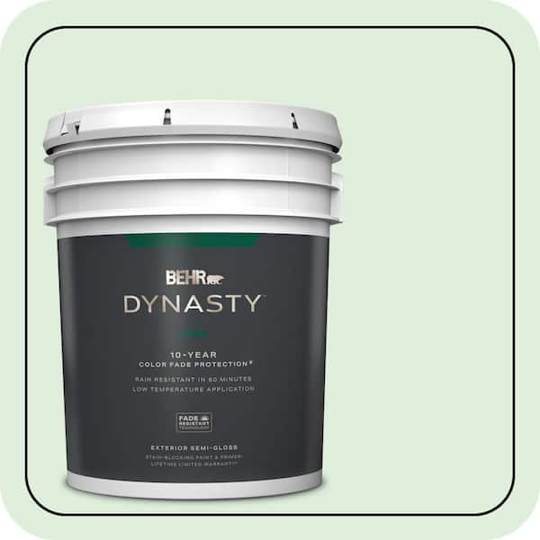BEHR DYNASTY 5 gal. #450C-2 Breath of Spring Semi-Gloss Exterior Stain-Blocking Paint & Primer