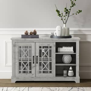 Isadora Mexican Gray 45.7 in. 2 Door Sideboard with Shelves