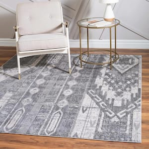 Portland Orford Gray 4 ft. x 4 ft. Square Area Rug