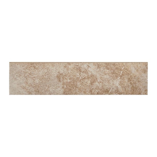 Daltile Grand Cayman Oyster 3 in. x 12 in. Porcelain Bullnose Floor and Wall Tile (0.25702 sq. ft. / piece)