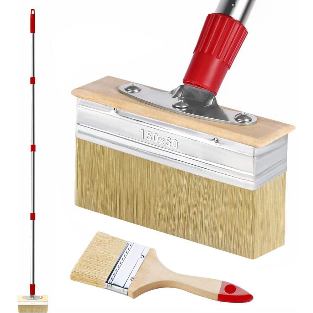 60 Long Handle Deck Stain Brush Applicator with 3 Paint Brush for Woodstains Oils Decking Coatings price history on PriceWatchPro