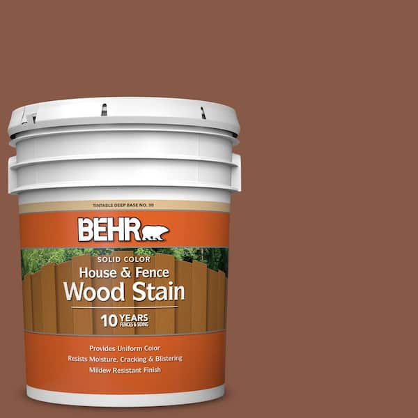 BEHR 5 gal. #SC-142 Cappuccino Solid Color House and Fence Exterior Wood Stain