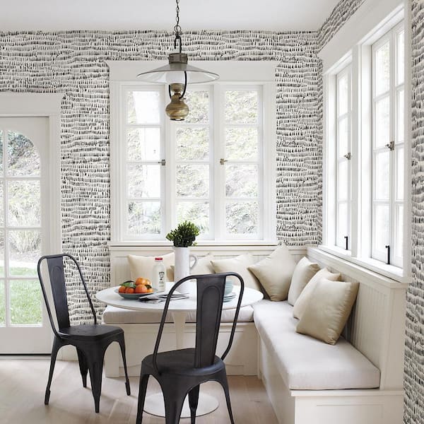 56.4 sq. ft. Runes Charcoal Brushstrokes