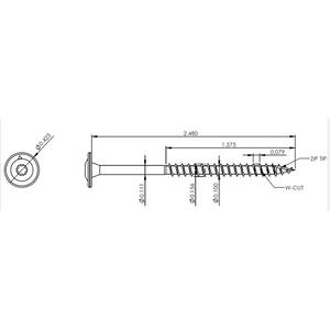 #8 x 2-1/2 in. Star Drive Washer Head Cabinet Wood Screw (330-Piece per Pack)