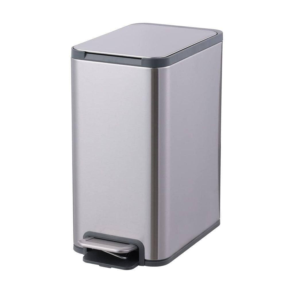 Dracelo 5 Liter Rectangular Step Trash Can with Plastic Inner Buckets